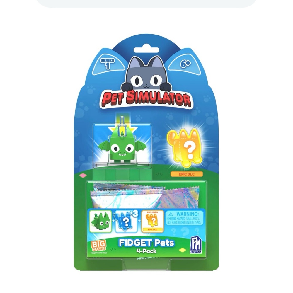 Pet Simulator - Dragon  Fidget Pet 4 Pack Series 1
